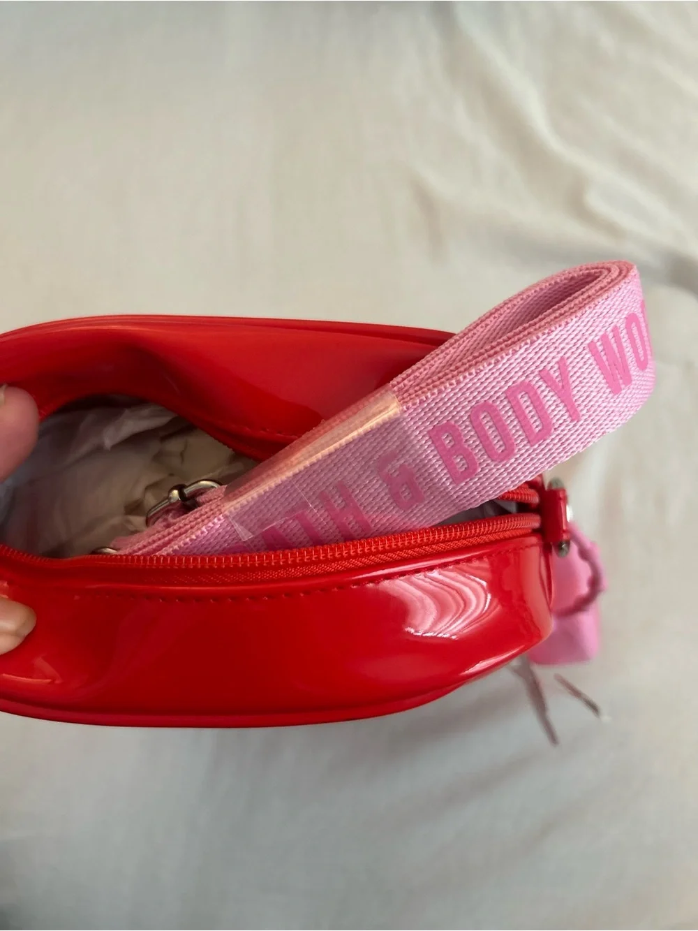 Bath & Body Works Sweethearts Red Pink Heart Crossbody Pouch